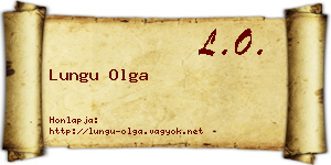 Lungu Olga névjegykártya